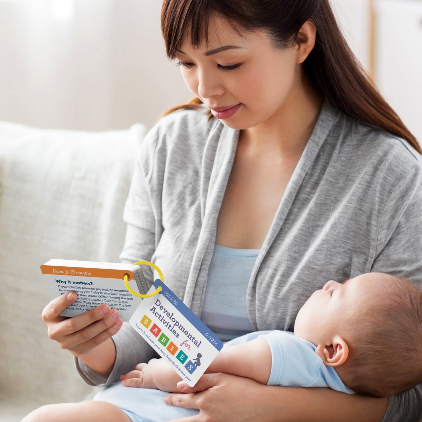 BABY ACTIVITY CARDS - Playtime Ideas Focused on Baby Development and Stimulation